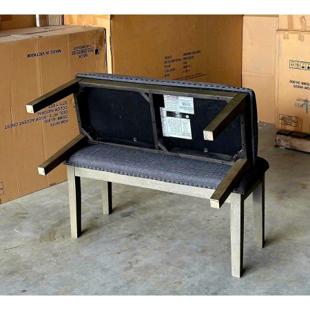 D617 - 00 : Ghế Băng , Ghế Bench - Màu Xám Khói